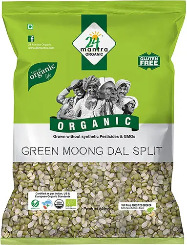 24 Mantra Organic Moong Split (split Mung Beans) 4Lbs