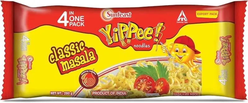 Sunfeast Yippee Noodles - Classic Masala - Quad Pack 280Gm