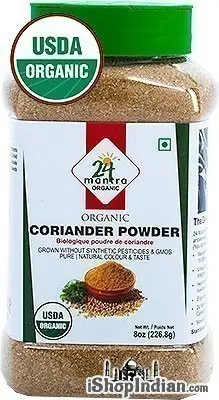24 Mantra Organic Coriander Powder  Jar 8Oz