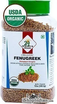 24 Mantra Organic Fenugreek Seed  Jar 340Gm