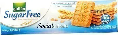 Gullon Sugar Free Social Biscuits 170Gm