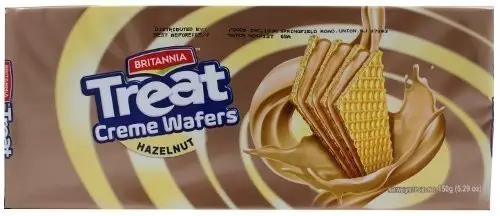 Britannia Treat Creme Wafers - Hazelnut 150Gm