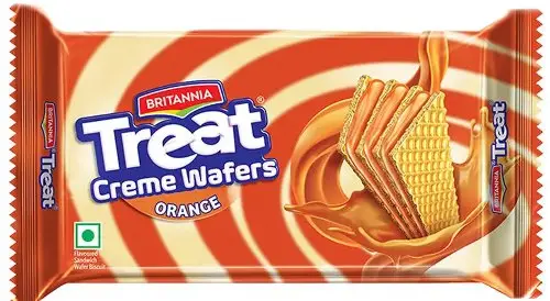 Britannia Treat Creme Wafers - Orange 1Pack