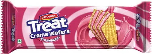 Britannia Treat Creme Wafers - Strawberry 150Gm