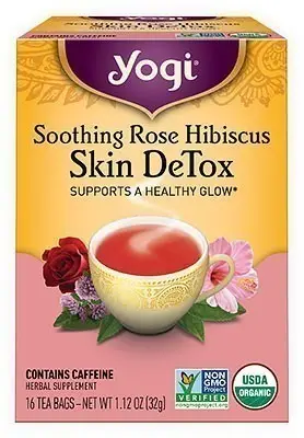 Yogi Soothing Rose Hibiscus Skin Detox Tea 1Pack