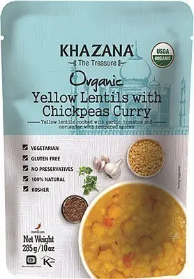 Khazana Organic Yellow Lentils With Chickpeas Curry (ready-to-eat) 1Pack