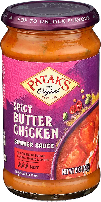 Patak's Spicy Butter Chicken Simmer Sauce (hot) 15Oz