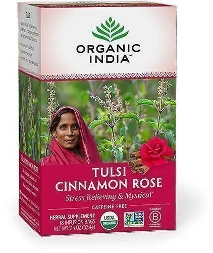 Organic India Tulsi Cinnamon Rose Tea 18Bag
