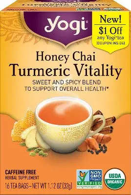 Yogi Honey Chai Turmeric Vitality Tea 16Bag