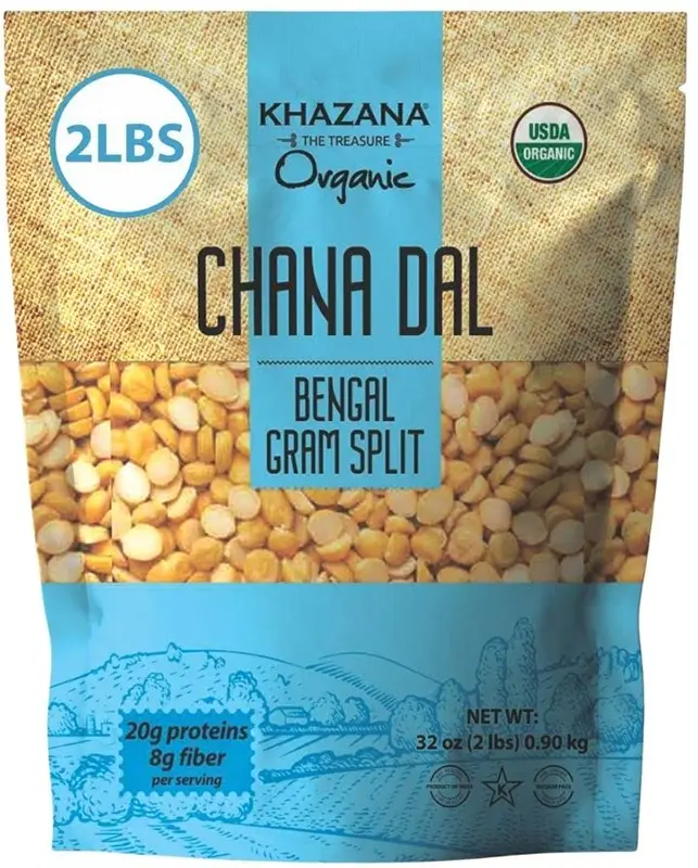 Khazana Organic Chana Dal (bengal Gram Split) 2Lbs