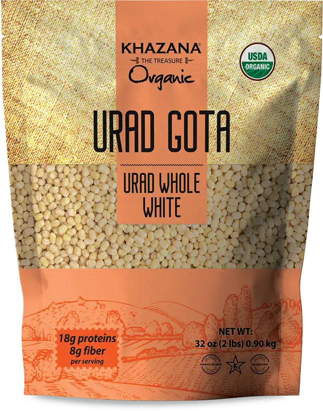 Khazana Organic Urad Gota White (whole) 2Lbs