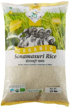 24 Mantra Organic Sona Masuri Rice - White - Polished 10Lbs