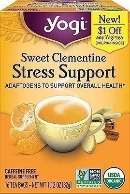 Yogi Sweet Clementine Stress Support (adaptogens To Support Overall Health) 1Pack