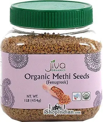 Jiva Organics Methi Seeds (fenugreek) 1Lbs
