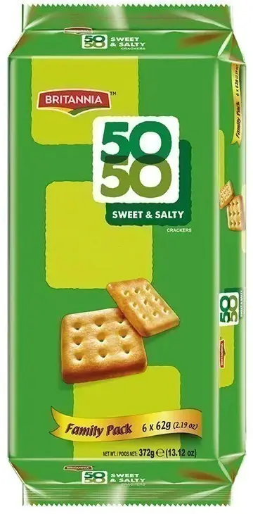 Britannia 50-50 Sweet & Salty Crackers - Family Pack 1Pack