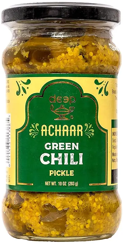 Deep Green Chilli Pickle 10Oz