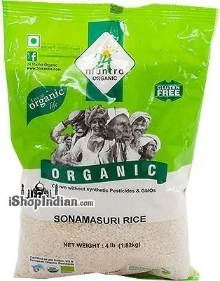 24 Mantra Organic Sona Masuri Rice - White - Polished 4Lbs