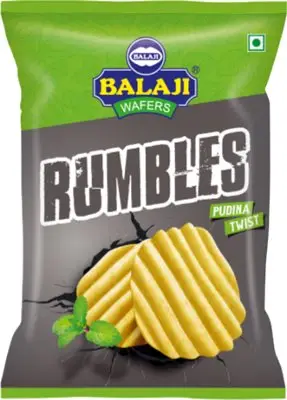 Balaji Rumbles Potato Chips - Pudina Twist 135Gm