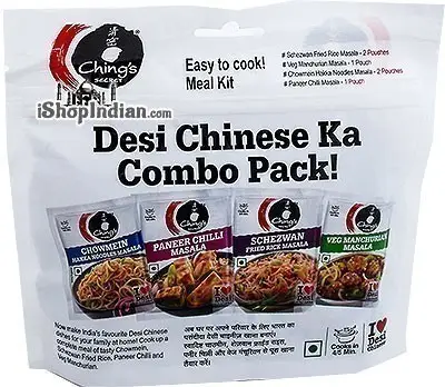 Ching's Secret Indian-chinese Spice Mix Variety Pack - Desi Chinese Ka Combo Pack 120Gm