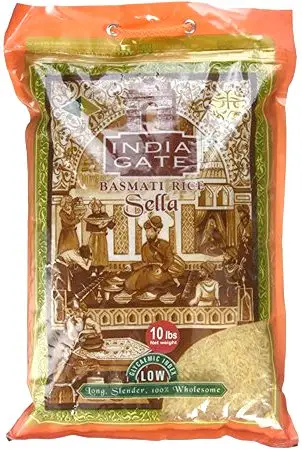 India Gate Parboiled Basmati Rice - Golden Sella 10Lbs