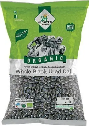 24 Mantra Organic Urad Whole (black Gram Whole) 2Lbs