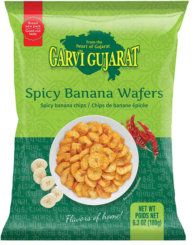 Garvi Gujarat Spicy Banana Wafer 180Gm