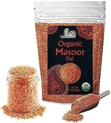 Jiva Organics Masoor Dal (red Lentil) 908Gm