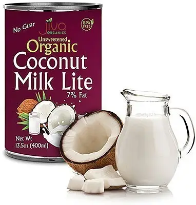 Jiva Organics Unsweetened Organic Coconut Milk - Lite 400Ml