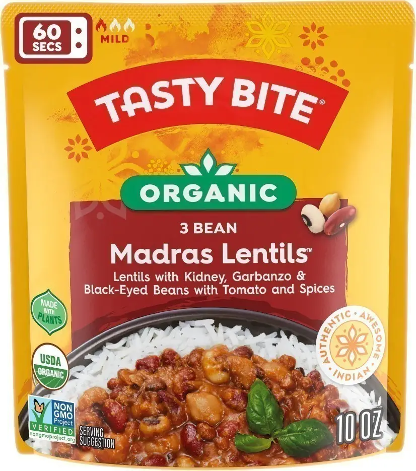 Tasty Bite Organic Organic Madras Lentils - 3 Bean (ready-to-eat) 1Pack