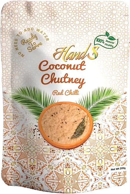 Hands Coconut Chutney With Red Chilli 200Gm