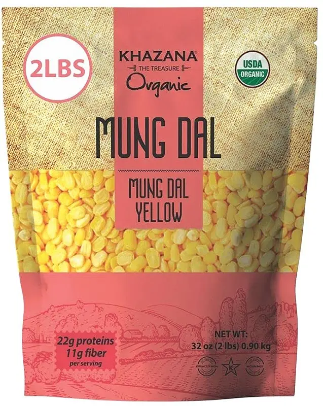 Khazana Organic Mung Dal (green Gram Split) 1Pack