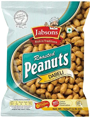 Jabsons Roasted Peanuts - Dabeli 140Gm