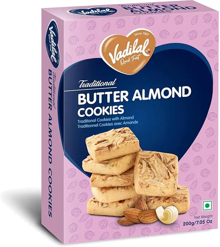 Vadilal Butter Almond Cookies 200Gm