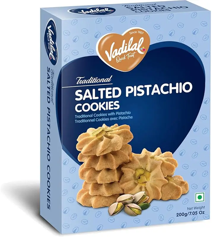 Vadilal Salted Pistachio Cookies 200Gm
