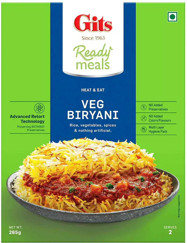 Gits Veg Biryani (ready-to-eat) 265Gm