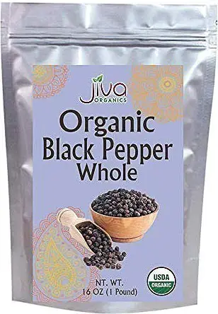 Jiva Organics Black Pepper Whole 1Lbs