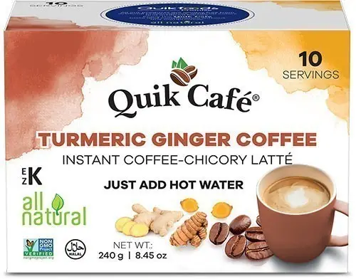 Quik Cafe Instant Turmeric Ginger Coffee 10Pack