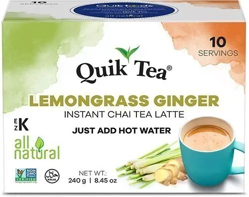 Quik Tea - Instant Lemongrass Ginger Chai 10Pack
