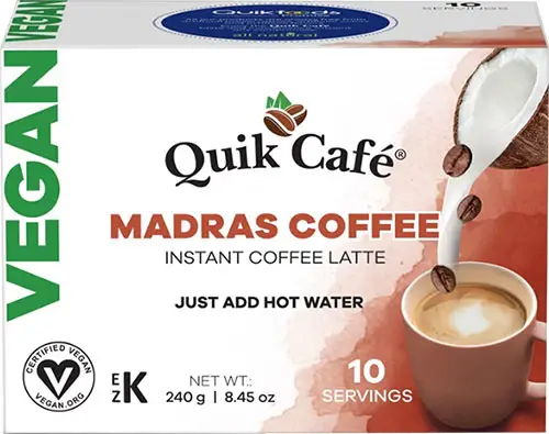 Quik Cafe Instant Vegan Madras Coffee 10Pack