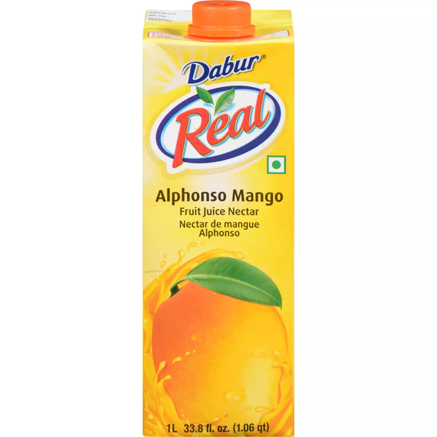 Dabur Real Alphonso Mango Fruit Juice Nectar 1Ltr