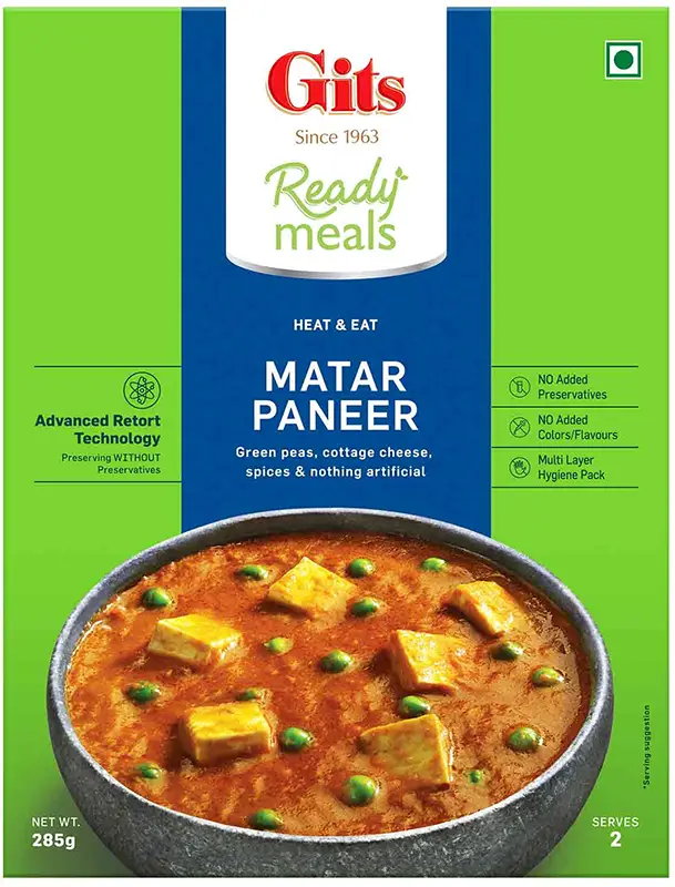 Gits Matar Paneer (ready-to-eat) 285Gm