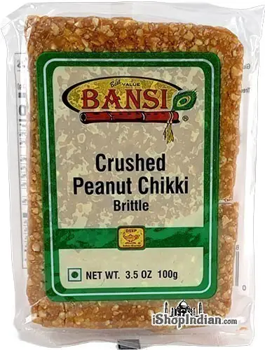 Bansi Crushed Peanut Chikki (peanut Brittle) 100Gm