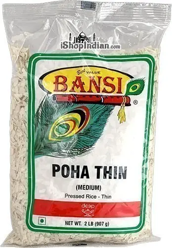 Bansi Poha - Thin - Medium Pressed Rice  - Thin 2Lbs