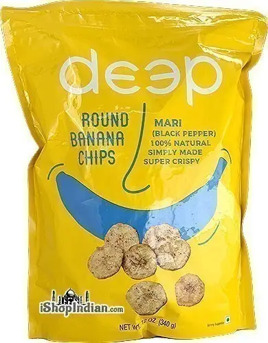 Deep Round Banana Chips - Mari (black Pepper) 340Gm