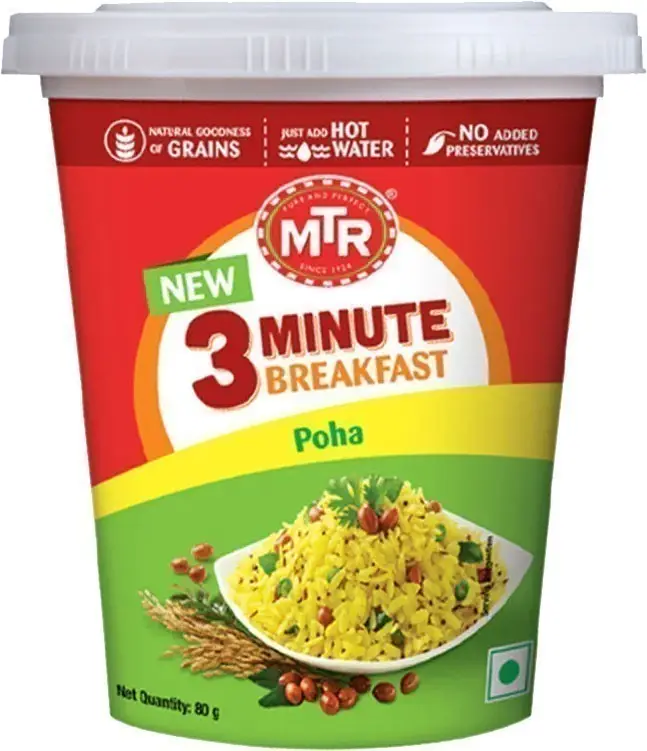 Mtr 3 Minute Breakfast - Instant Poha In Cup 80Gm