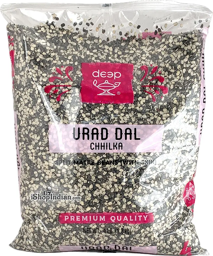 Deep Urad Dal Split (chhilka)- Split Matpe Beans (with Skin) 64Oz