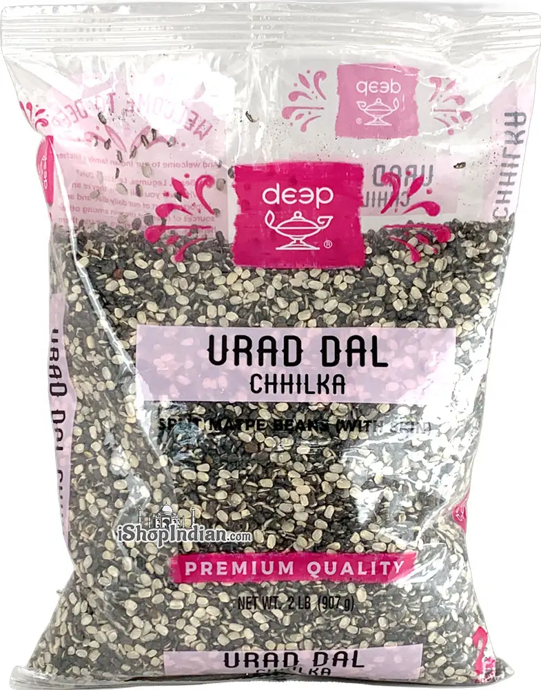 Deep Urad Dal Split (chhilka)- Split Matpe Beans (with Skin) 32Oz
