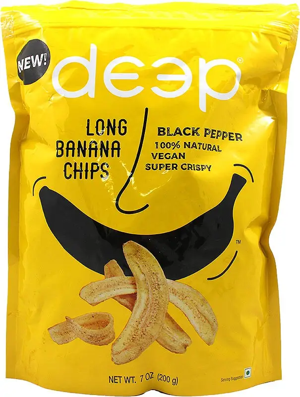 Deep Long Banana Chips - Black Pepper 200Gm