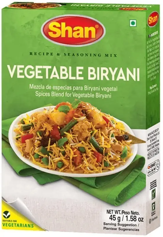 Shan Vegetable Biryani Spice Mix 100Gm