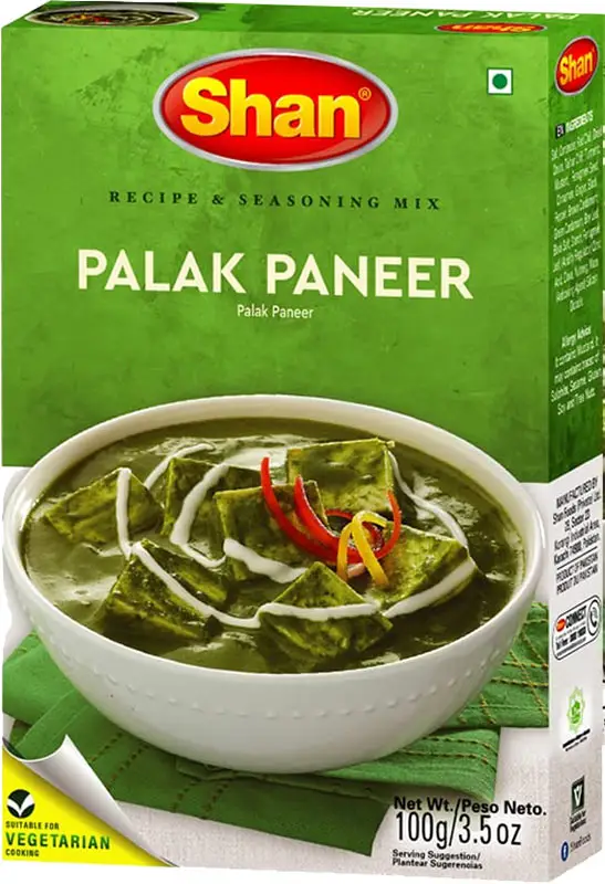 Shan Palak Paneer Spice Mix 100Gm